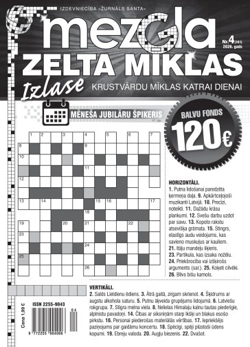 MEZGLA ZELTA MĪKLAS Nr. 4 2026