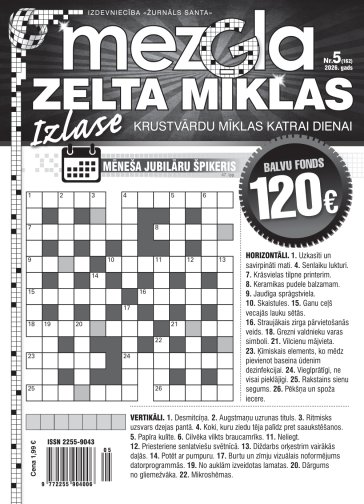 MEZGLA ZELTA MĪKLAS Nr. 5 2026