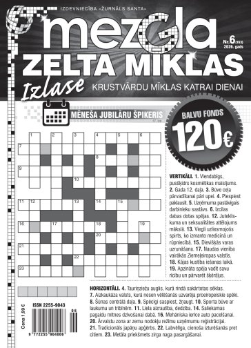 MEZGLA ZELTA MĪKLAS Nr. 6 2026
