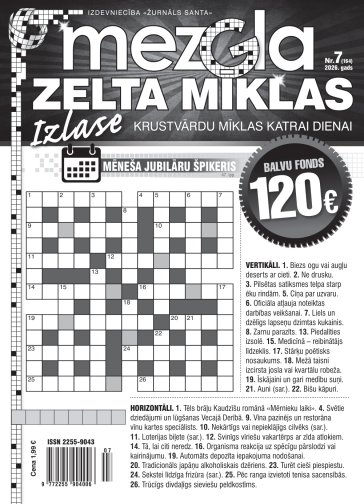 MEZGLA ZELTA MĪKLAS Nr. 7 2026