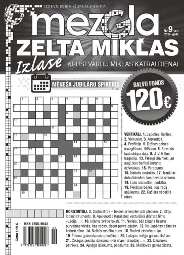 MEZGLA ZELTA MĪKLAS Nr. 9 2025