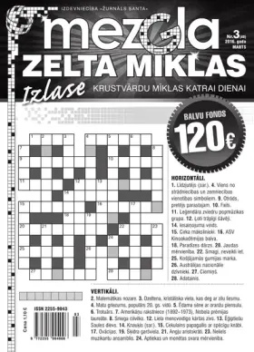 MEZGLA ZELTA MĪKLAS — Nr. 03